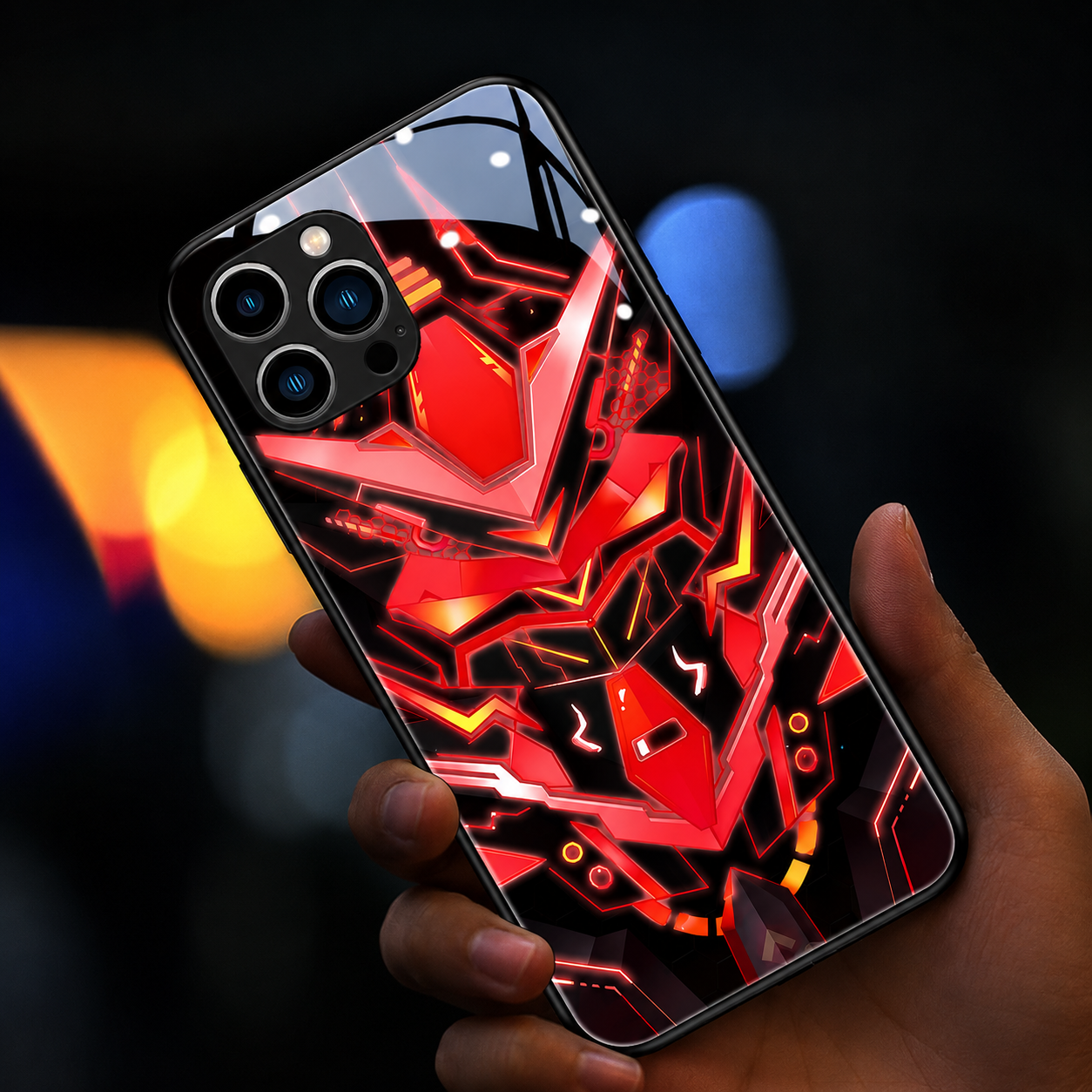Premium iPhone Case MagSafe Compatible LED Notification Light Cover Mecha Shockproof Protection