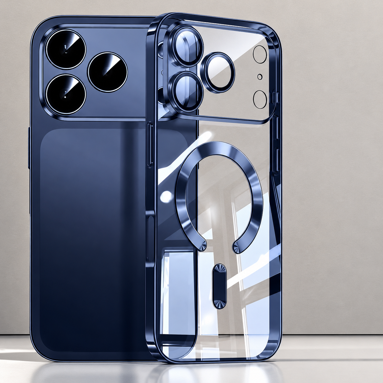 Premium iPhone Case MagSafe Compatible Magnetic Plating Cover Shockproof Clear Back Protective Bumper Case