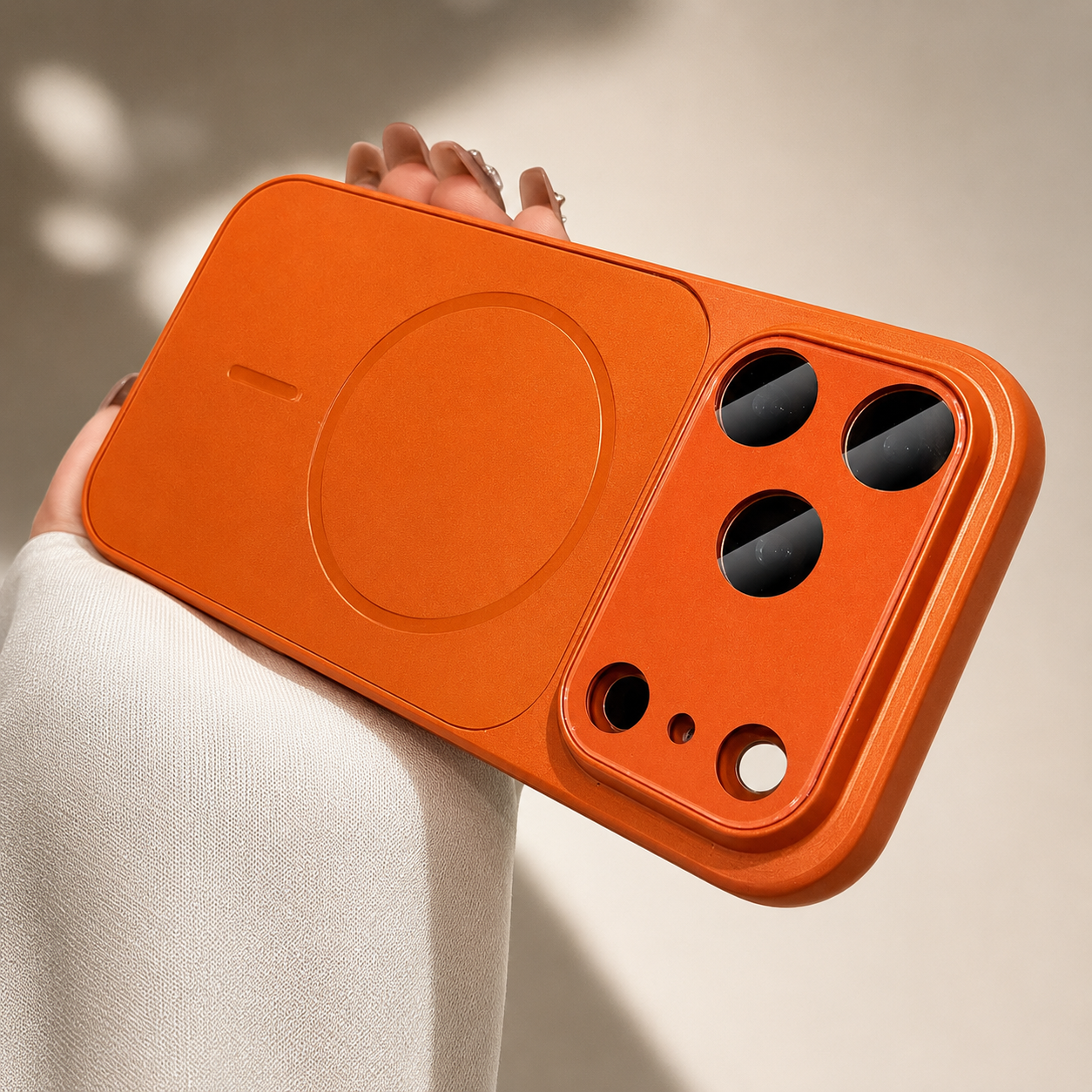 Premium iPhone Case MagSafe Compatible Matte Protective Cover Shockproof PC Back Glass Camera Lens Protection