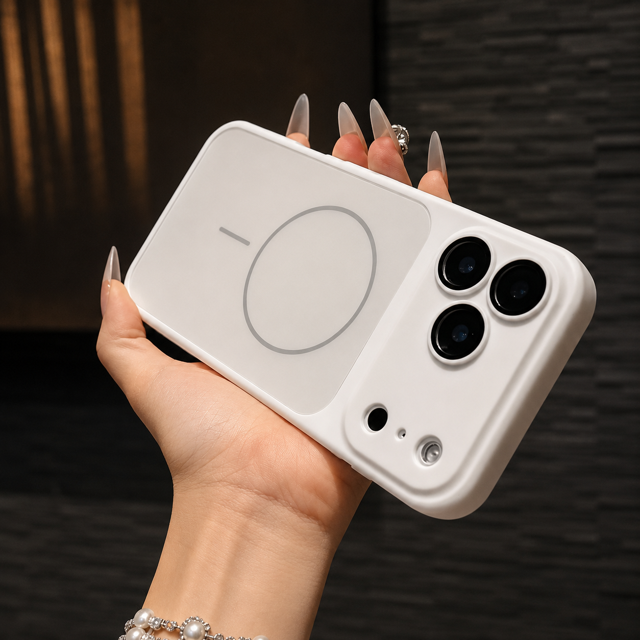 Premium iPhone Case MagSafe Compatible Matte Protective Cover Shockproof PC Back Glass Camera Lens Protection