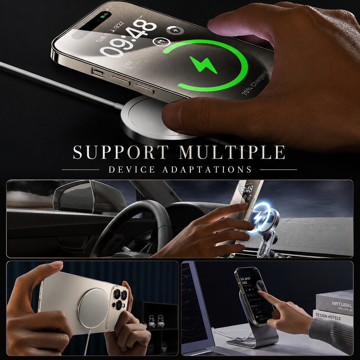 Premium iPhone Case MagSafe Compatible Matte Protective Cover Shockproof PC TPU Camera Lens Protection Slim Full Protection