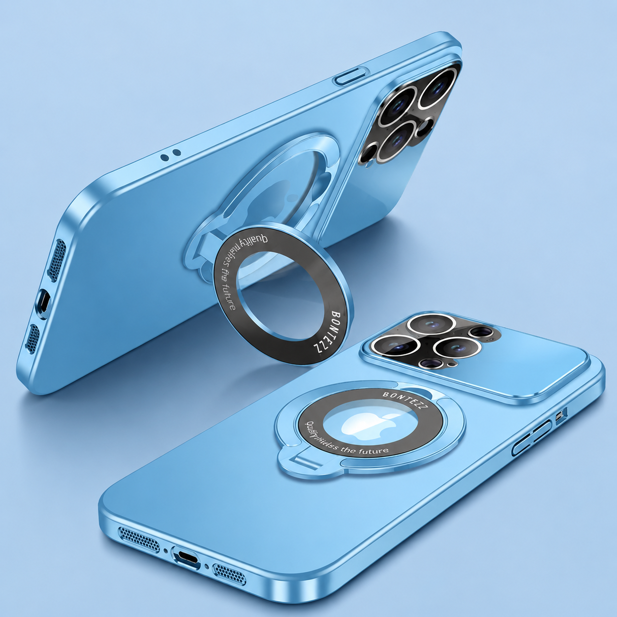 Premium iPhone Case MagSafe Compatible Matte Ring Stand Cover Shockproof Ultra Thin Protection