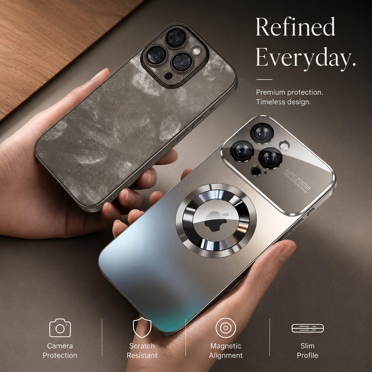 Premium iPhone Case MagSafe Compatible Metallic Matte Cover Magnetic Shockproof Camera Lens Protection PC TPU Full Protection