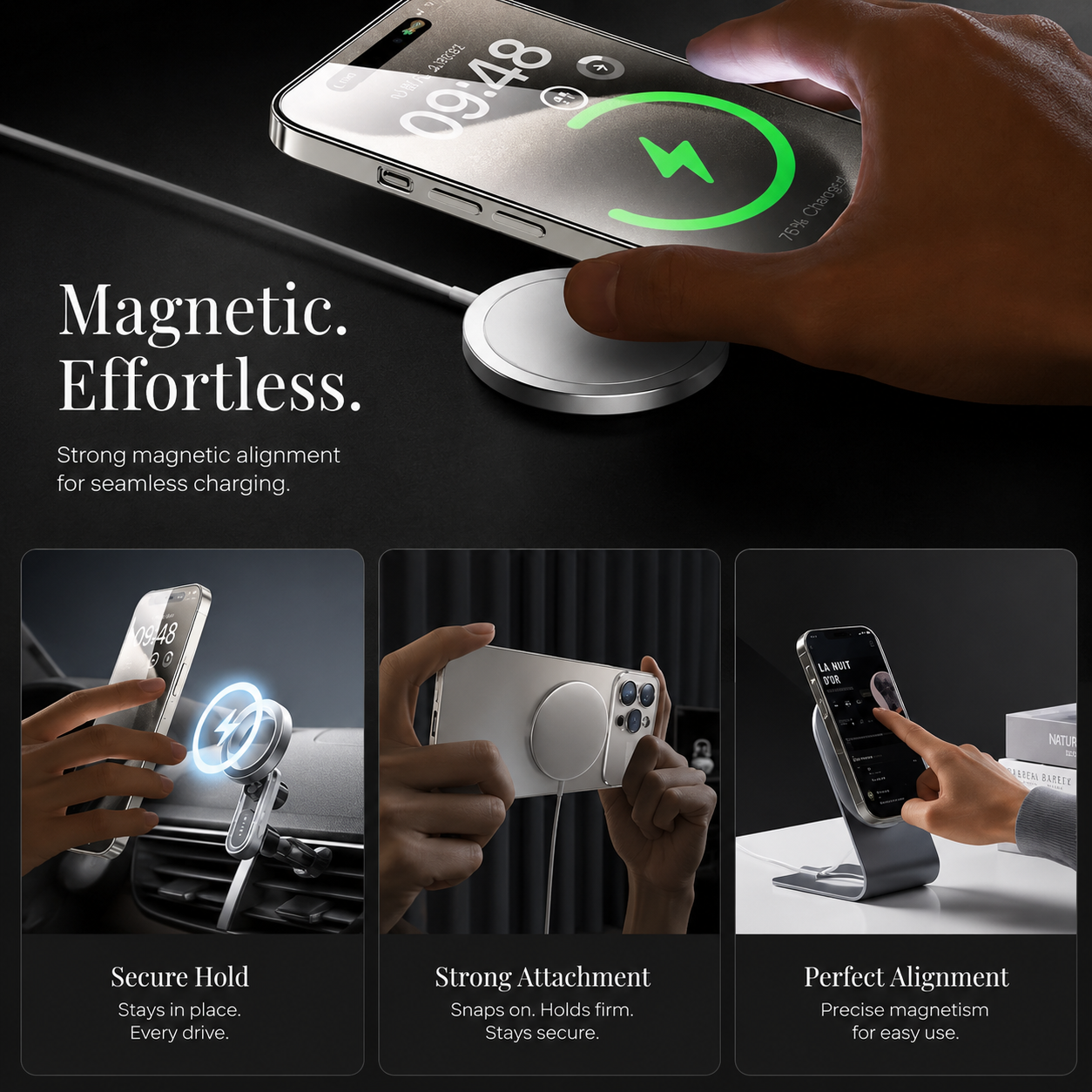 Premium iPhone Case MagSafe Compatible Metallic Matte Cover Magnetic Shockproof Camera Lens Protection PC TPU Full Protection