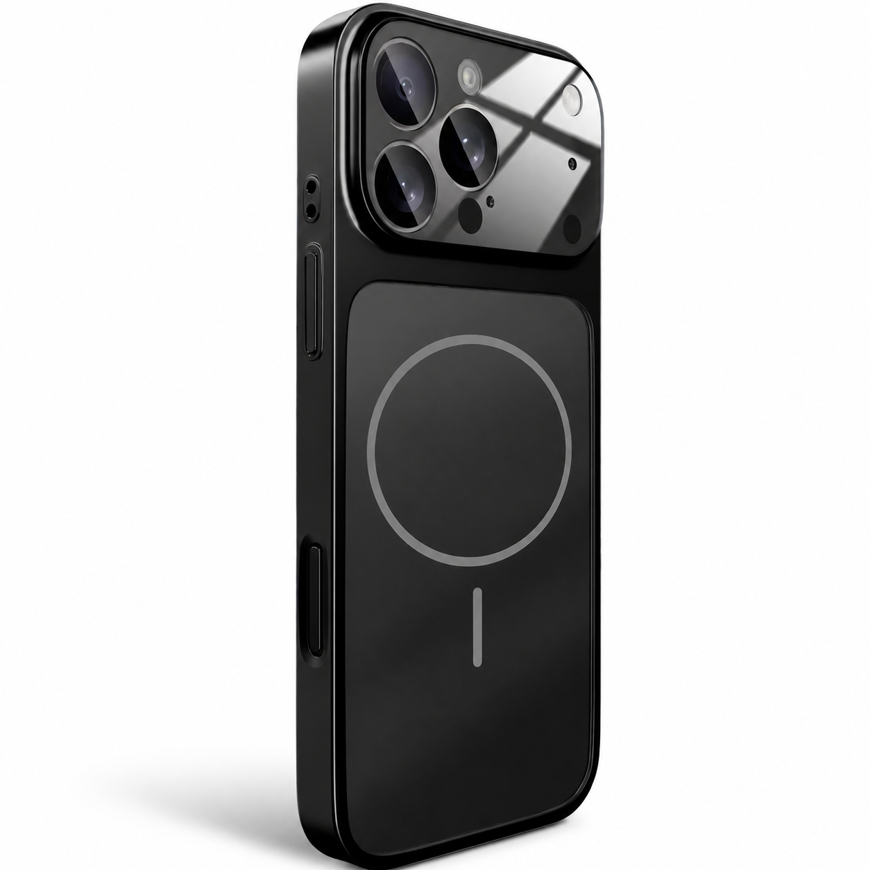 Premium iPhone Case MagSafe Compatible Nano Matte Glass Cover Magnetic Shockproof Armor Frame Camera Lens Protection