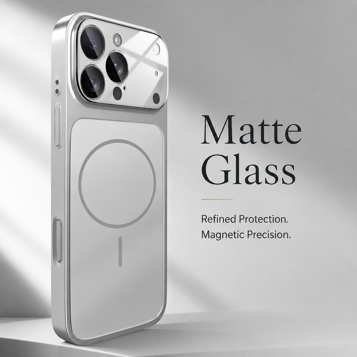 Premium iPhone Case MagSafe Compatible Nano Matte Glass Cover Magnetic Shockproof Armor Frame Camera Lens Protection