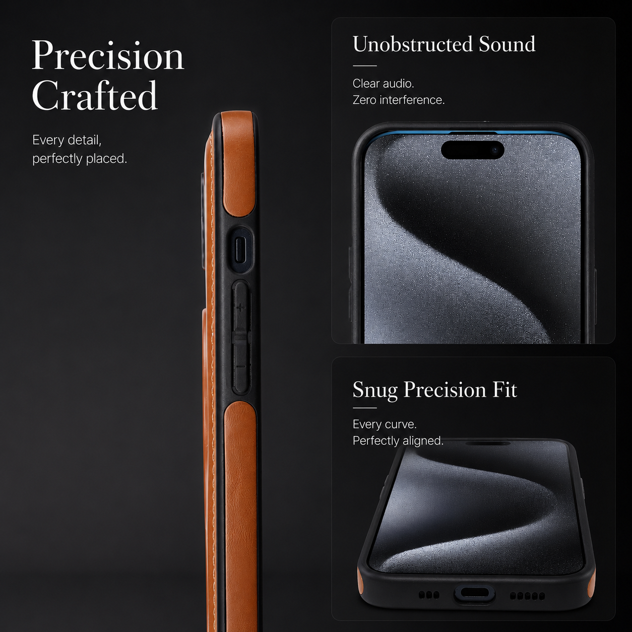 Premium iPhone Case MagSafe Compatible PU Leather Ring Stand Cover Shockproof Slim Protection