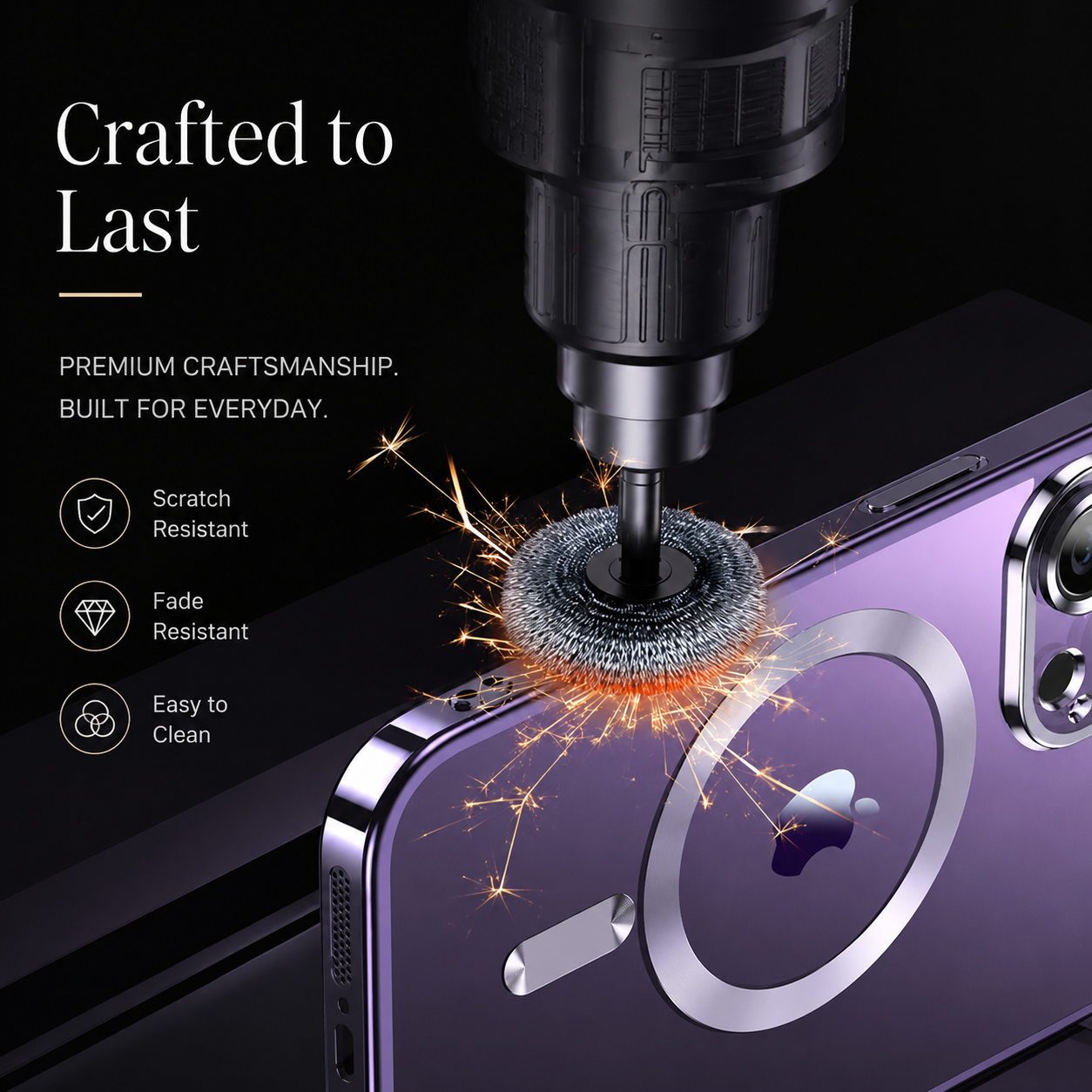 Premium iPhone Case MagSafe Compatible Plating Frame TPU Protective Cover Shockproof Slim Durable Finish