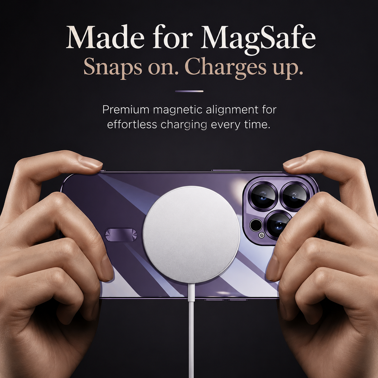 Premium iPhone Case MagSafe Compatible Plating Frame TPU Protective Cover Shockproof Slim Durable Finish