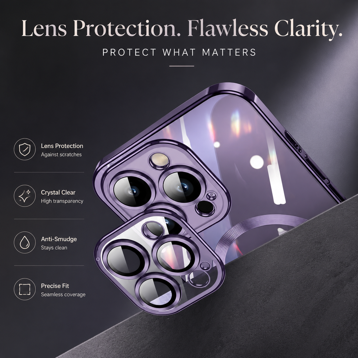 Premium iPhone Case MagSafe Compatible Plating Frame TPU Protective Cover Shockproof Slim Durable Finish