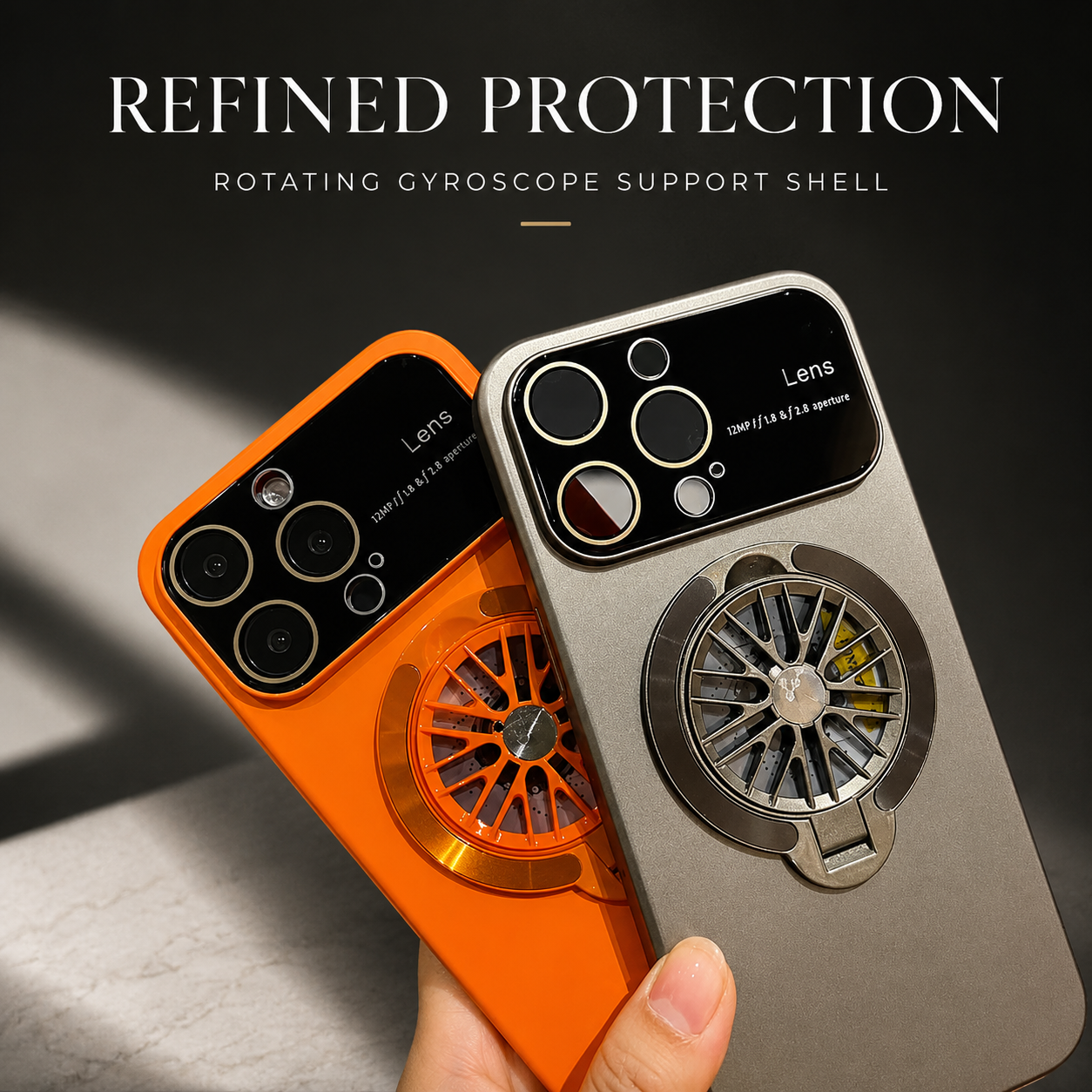 Premium iPhone Case MagSafe Compatible Rotating Ring Stand Cover Shockproof Slim Protection