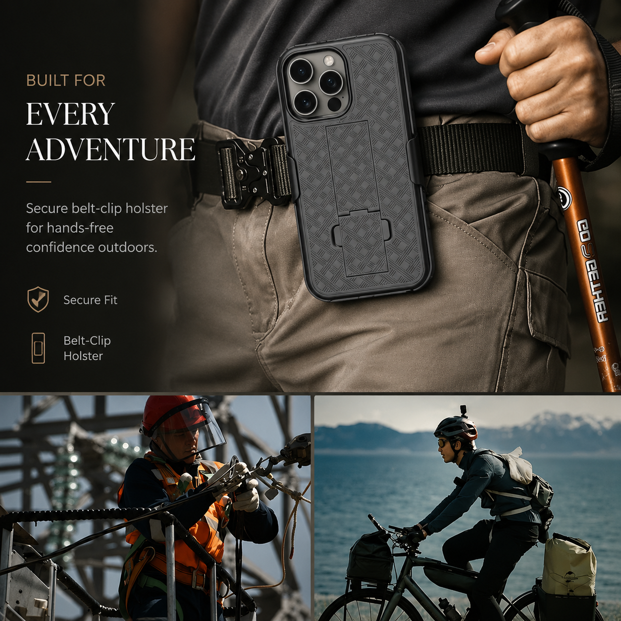 Premium iPhone Case MagSafe Compatible Rugged Armor Holster Cover Kickstand Protection