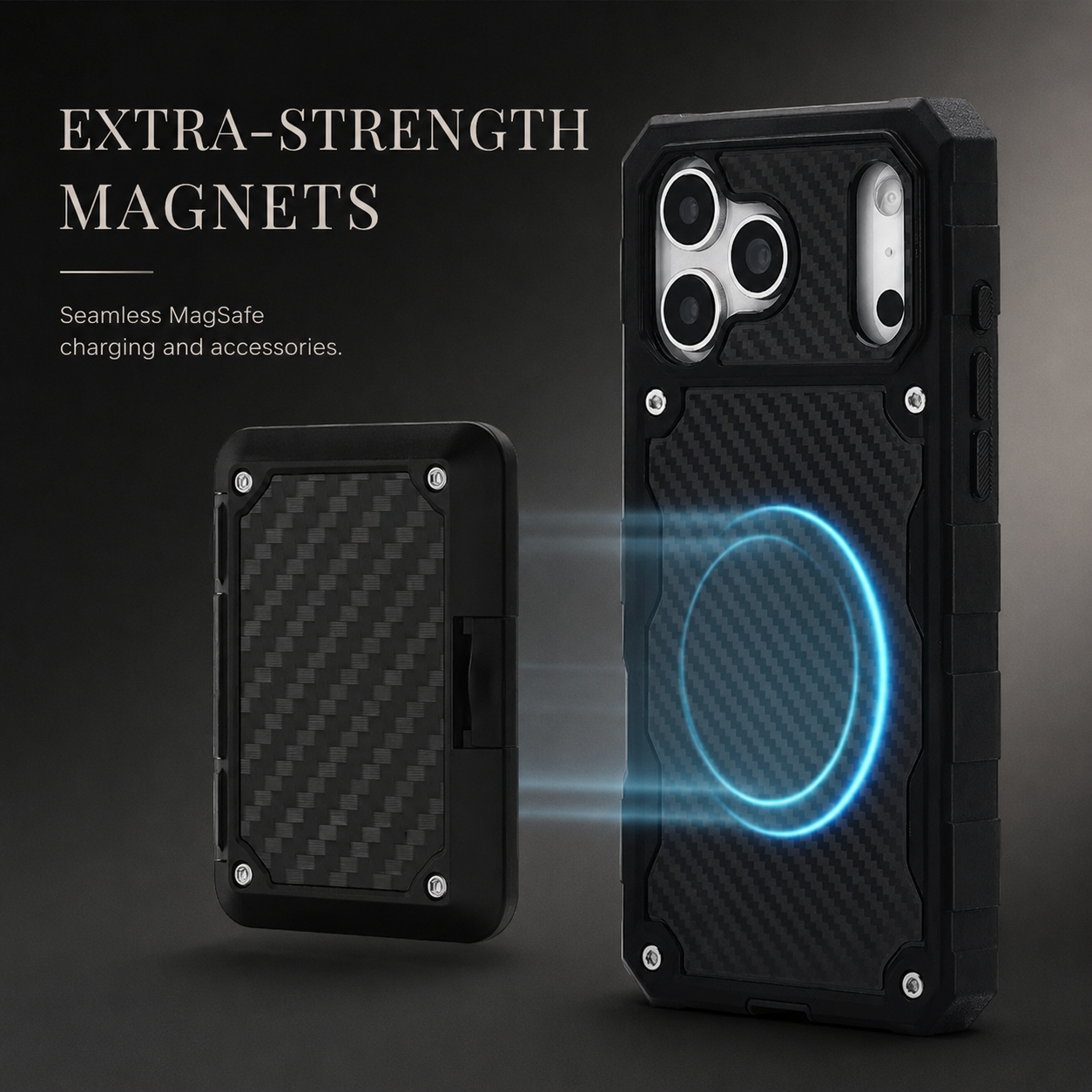 Premium iPhone Case MagSafe Compatible Rugged Protective Cover Heavy Duty Shockproof Anti Slip Military Grade Protection