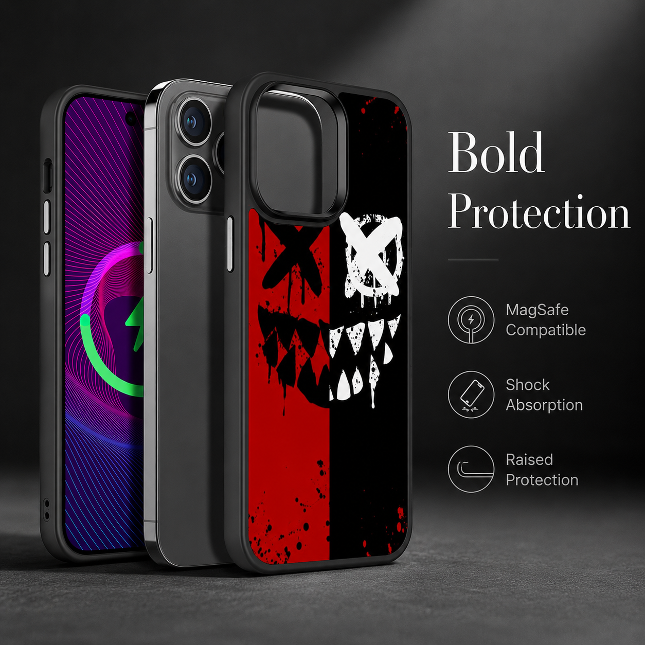 Premium iPhone Case MagSafe Compatible Rugged Shockproof Cover Full Camera Protection Armor Bumper Design