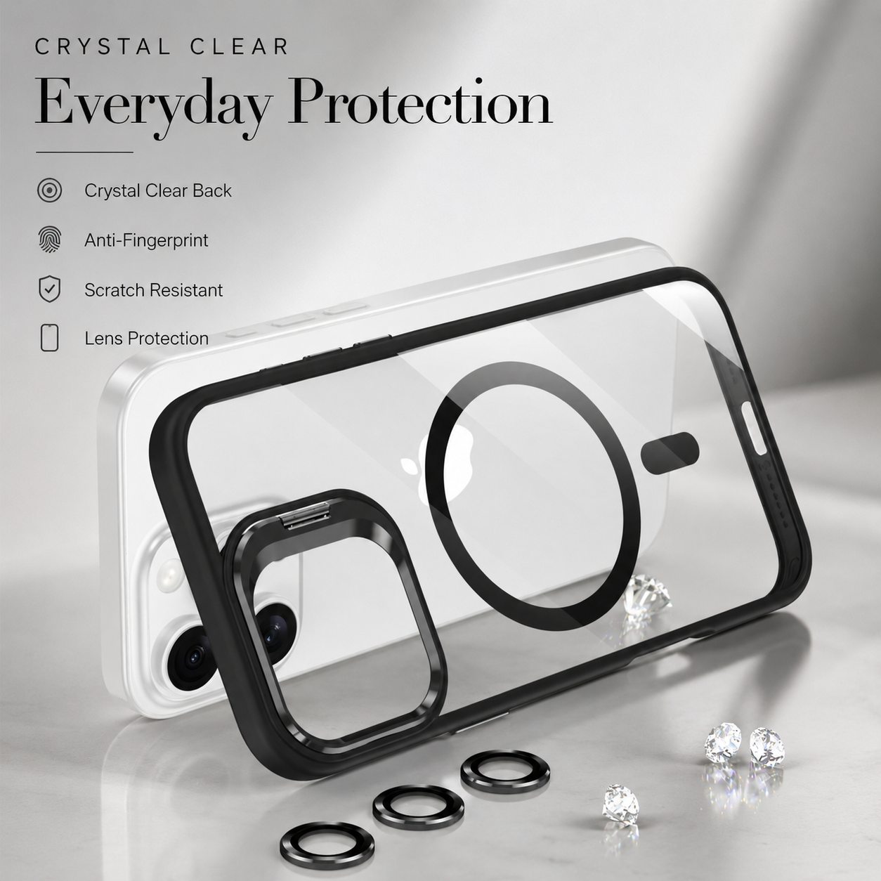 Premium iPhone Case MagSafe Compatible Shockproof Bumper Cover Full Body Protection Camera Lens Guard Slim Design