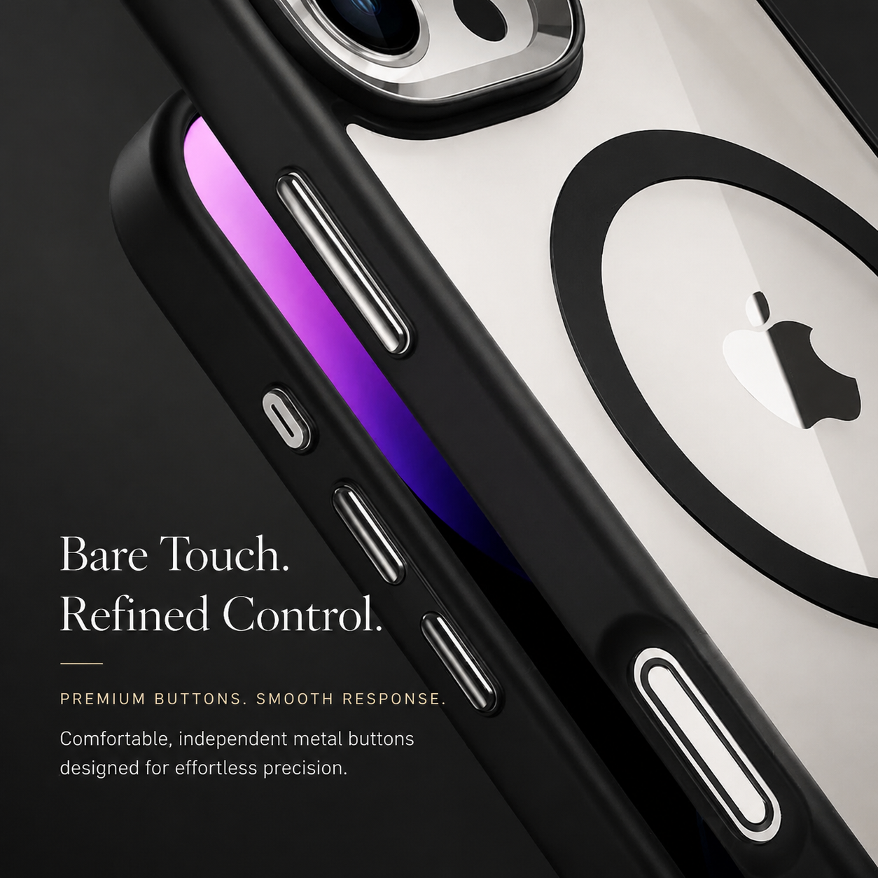 Premium iPhone Case MagSafe Compatible Transparent Hybrid Cover Clear HD Shockproof Protection