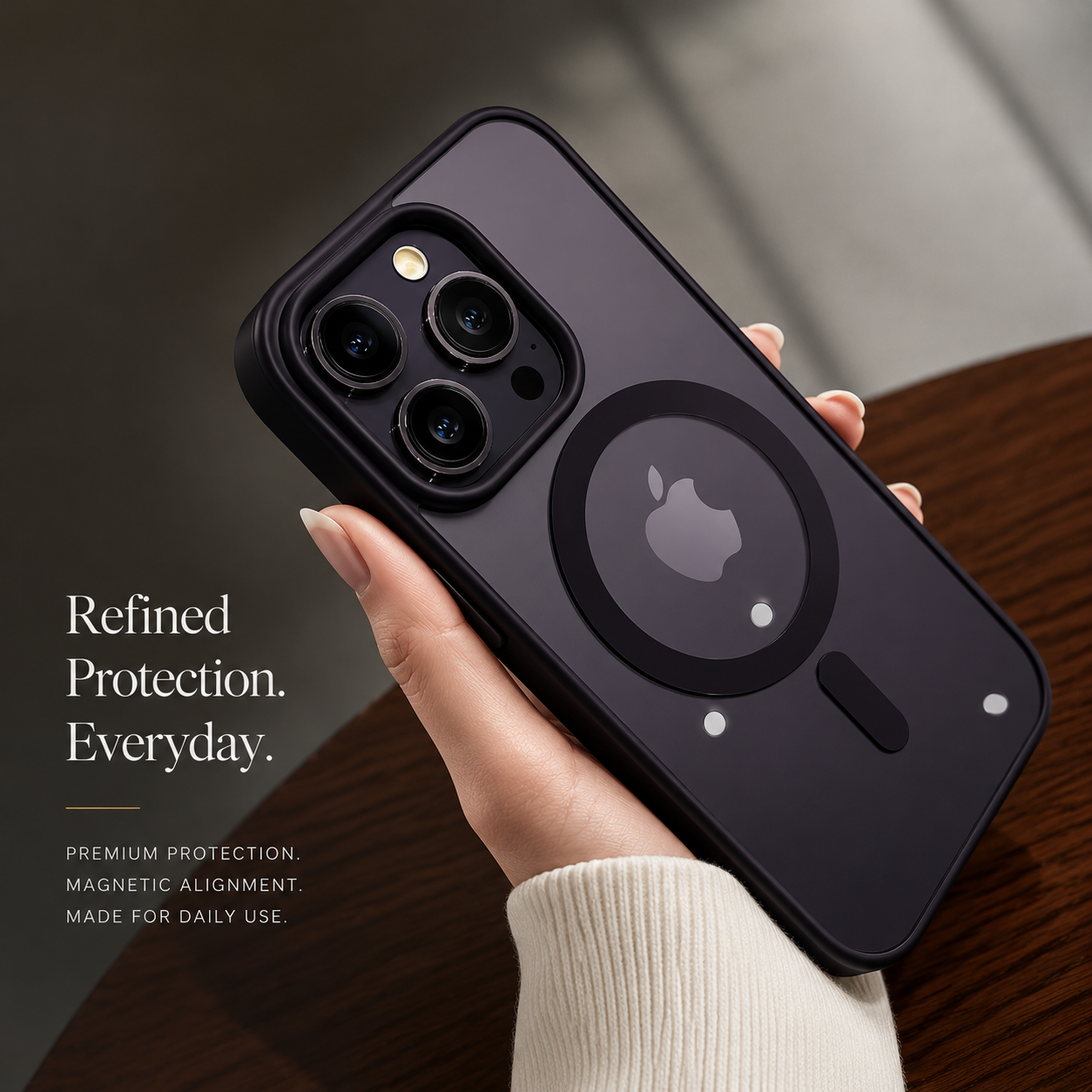 Premium iPhone Case MagSafe Compatible Transparent Hybrid Cover Clear HD Shockproof Protection