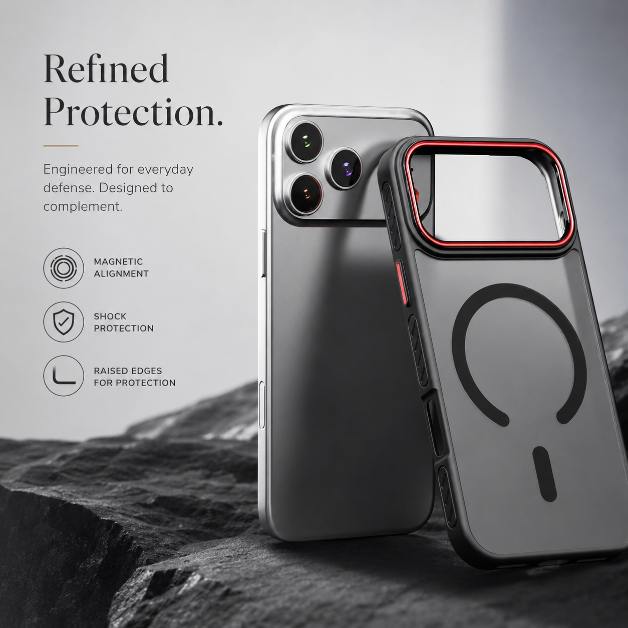 Premium iPhone Case MagSafe Compatible Transparent Matte Cover Magnetic Shockproof Raised Camera Lens Protection Slim Design