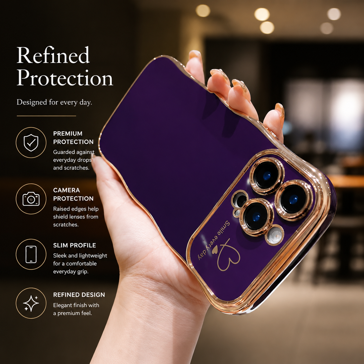 Premium iPhone Case MagSafe Compatible Transparent Wave Heart Cover Shockproof Camera Lens Protection Ultra Thin Design
