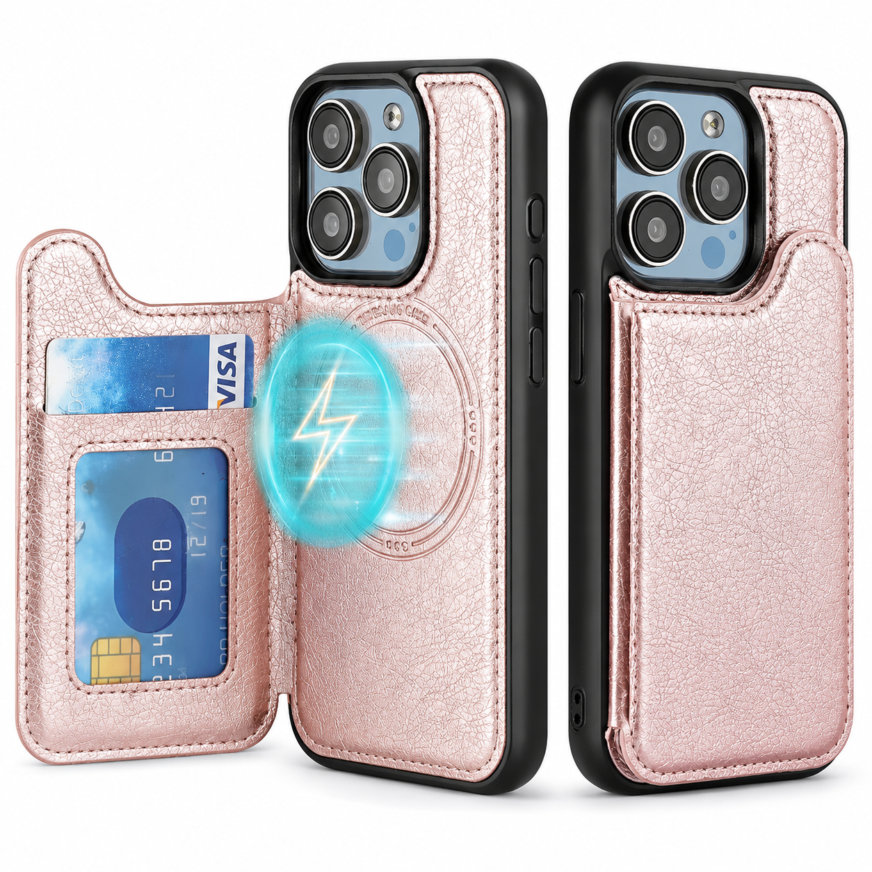 Premium iPhone Case MagSafe Magnetic Flip Leather Wallet Cover Card Holder Shockproof Anti Fingerprint Full Coverage