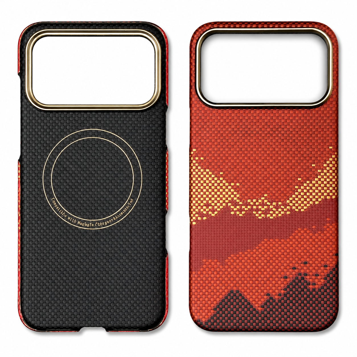 Premium iPhone Case MagSafe Real Carbon Fiber Cover Aramid Kevlar Ultra Thin Shockproof Matte Anti Fingerprint Full Coverage