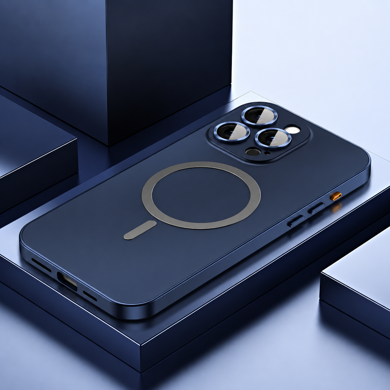 Premium iPhone Case Magnetic Aluminum Metal Frame Cover Hard PC Back MagSafe Shockproof Matte Anti Fingerprint Protection
