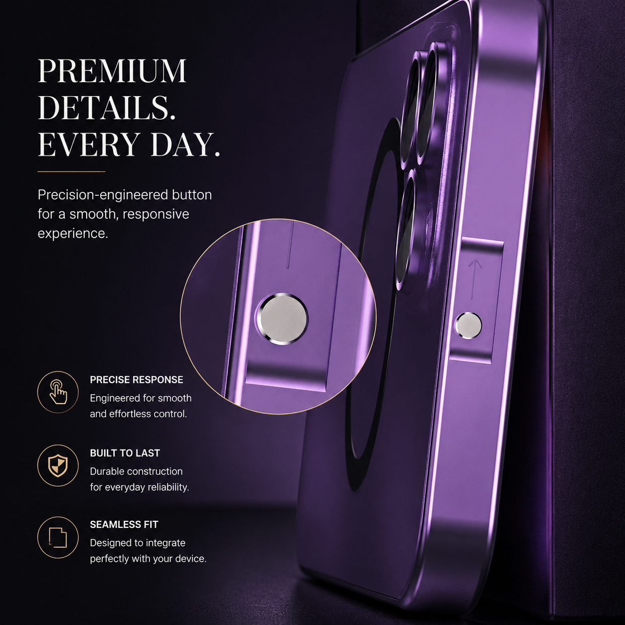 Premium iPhone Case Magnetic Aluminum Metal Frame Cover Hard PC Back MagSafe Shockproof Matte Anti Fingerprint Protection