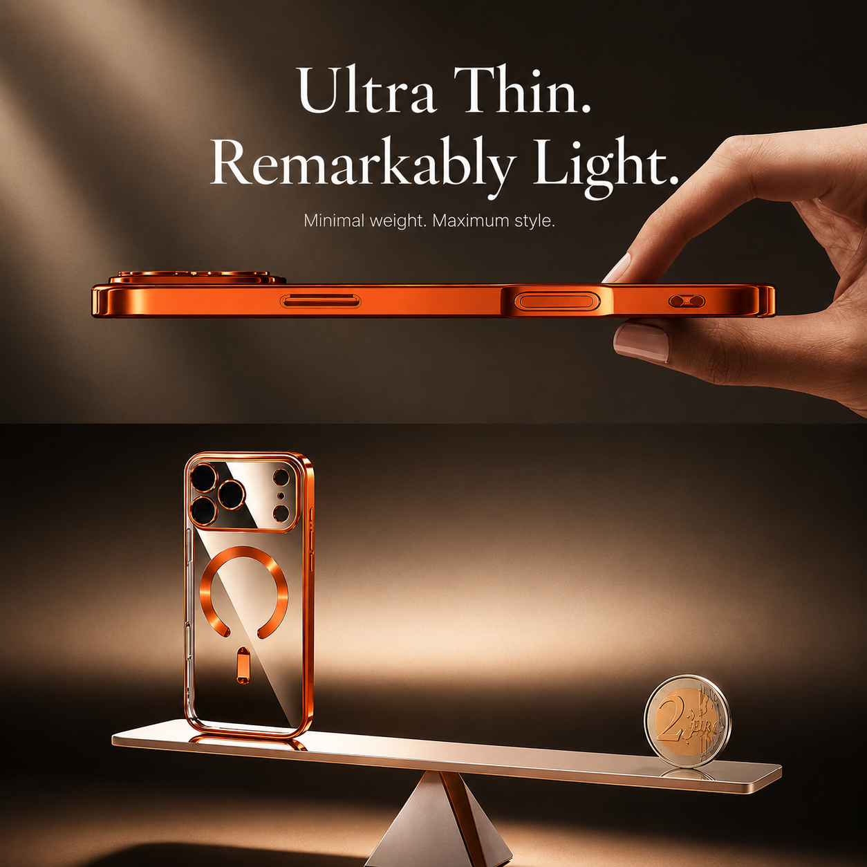 Premium iPhone Case Magnetic Clear Cover MagSafe Compatible Wireless Charging Soft TPU Shock Absorbing Slim Transparent Plating Full Coverage
