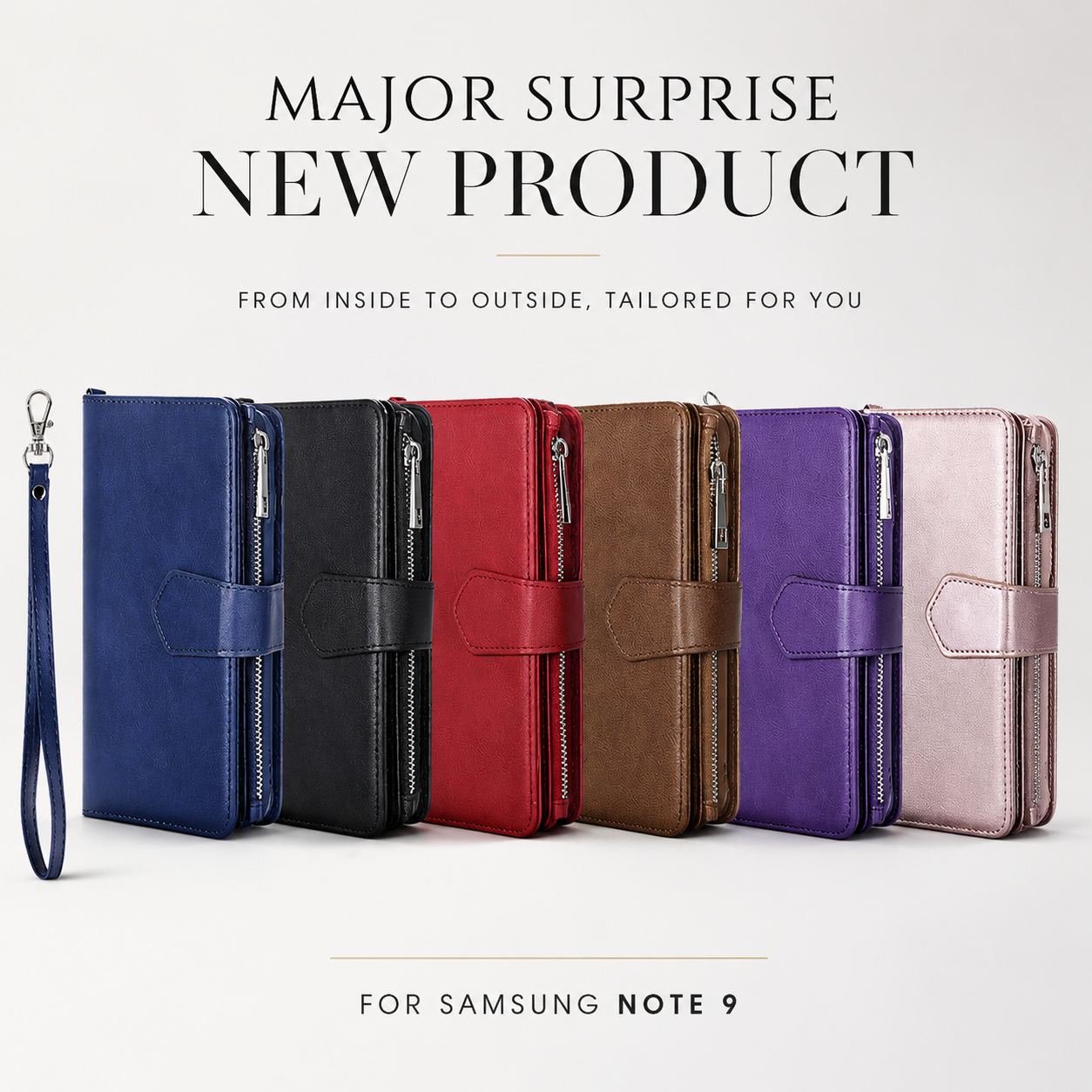 Premium iPhone Case Magnetic Detachable Wallet Flip Cover PU Leather Card Holder Stand Feature Full Protection