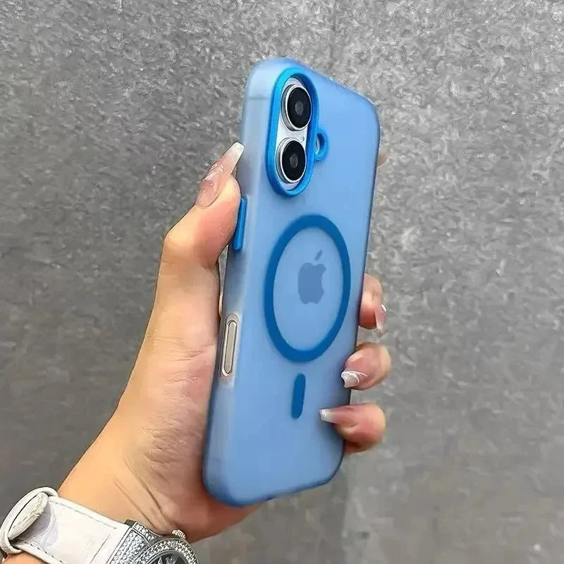 Premium iPhone Case Matte Candy Clear Magnetic Soft Cover MagSafe Compatible Shockproof Anti Fingerprint Non Slip Protective Case