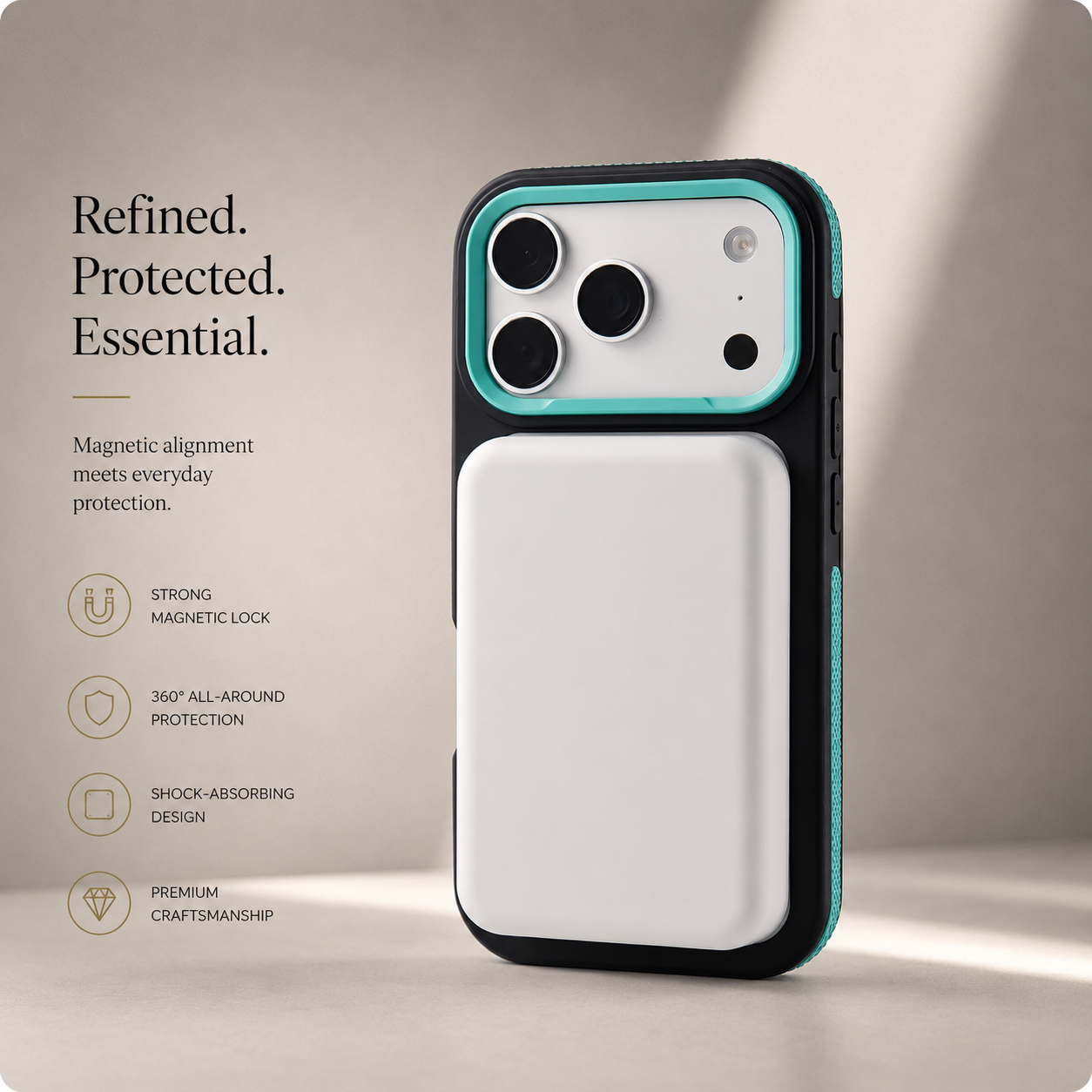 Premium iPhone Case Matte Frosted MagSafe Compatible Magnetic Armor Cover Shockproof PC TPU Protective Case