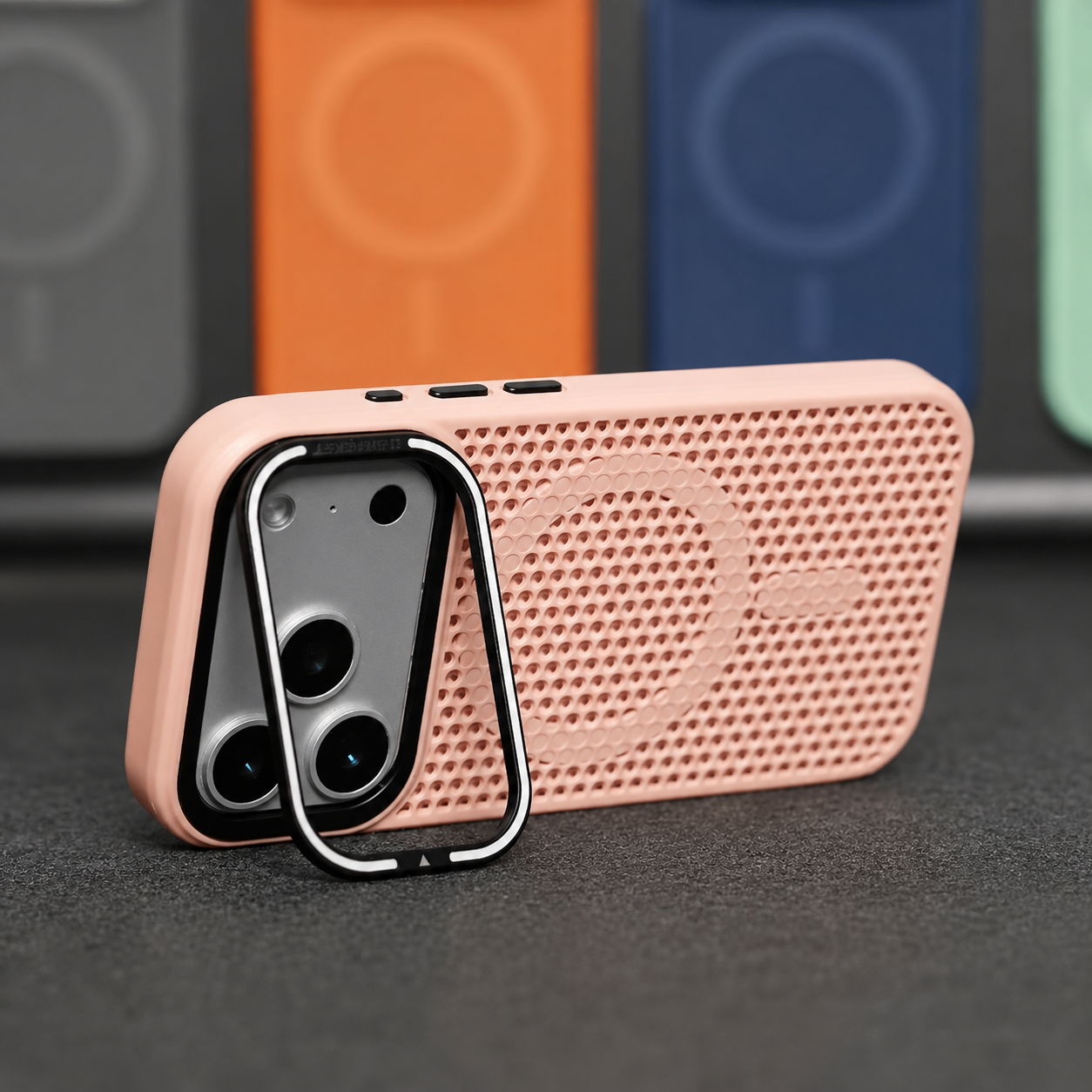 Premium iPhone Case Mesh Cooling Camera Mount Cover MagSafe Compatible Shockproof Protective Case