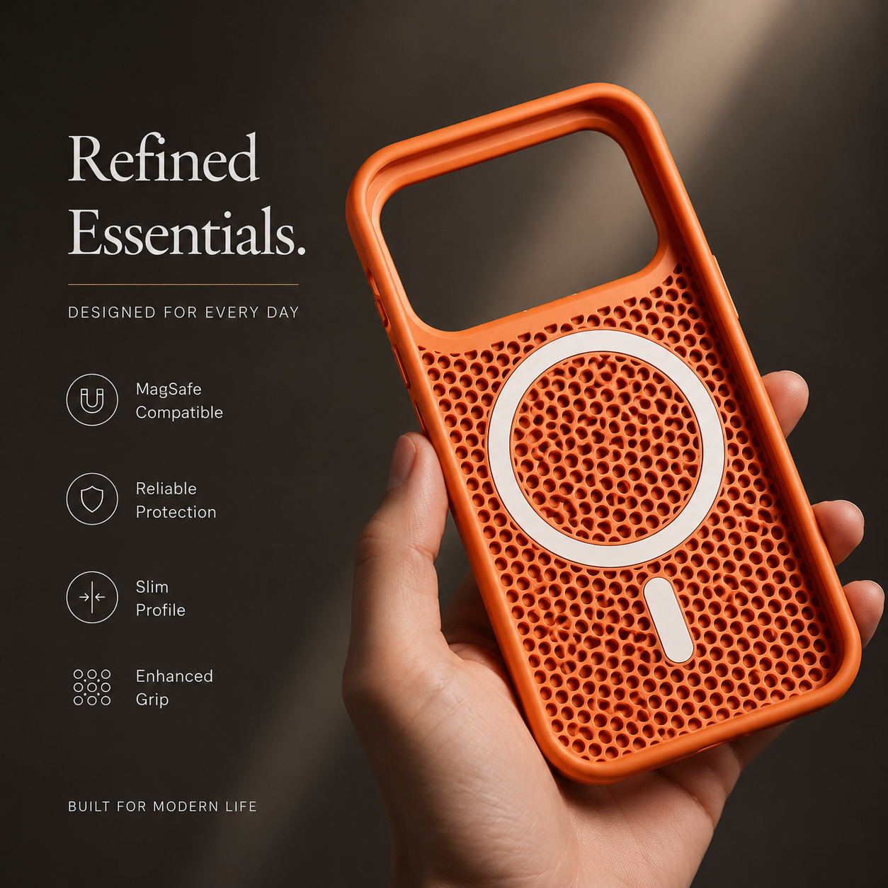 Premium iPhone Case Mesh Cooling Camera Mount Cover MagSafe Compatible Shockproof Protective Case