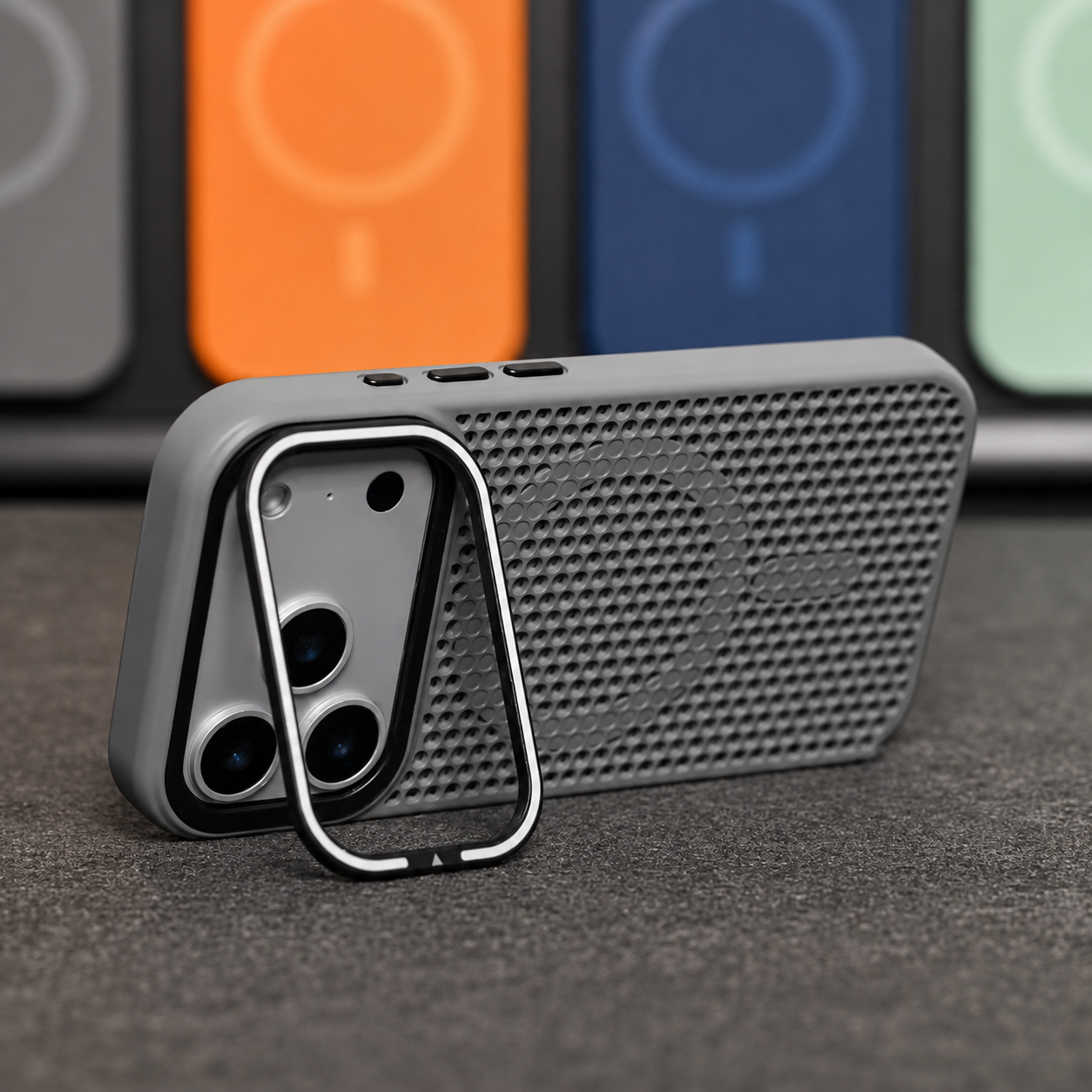 Premium iPhone Case Mesh Cooling Camera Mount Cover MagSafe Compatible Shockproof Protective Case