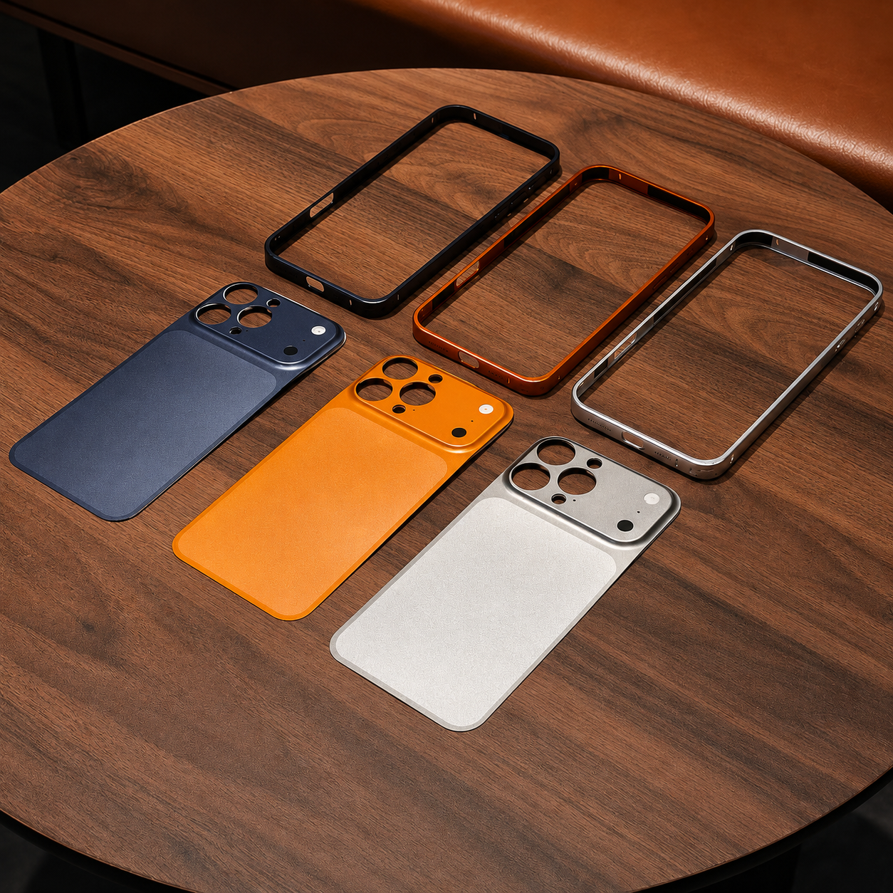 Premium iPhone Case Metal Alloy Frame Matte Cover Ultra Slim Shockproof Protective Backplane Case