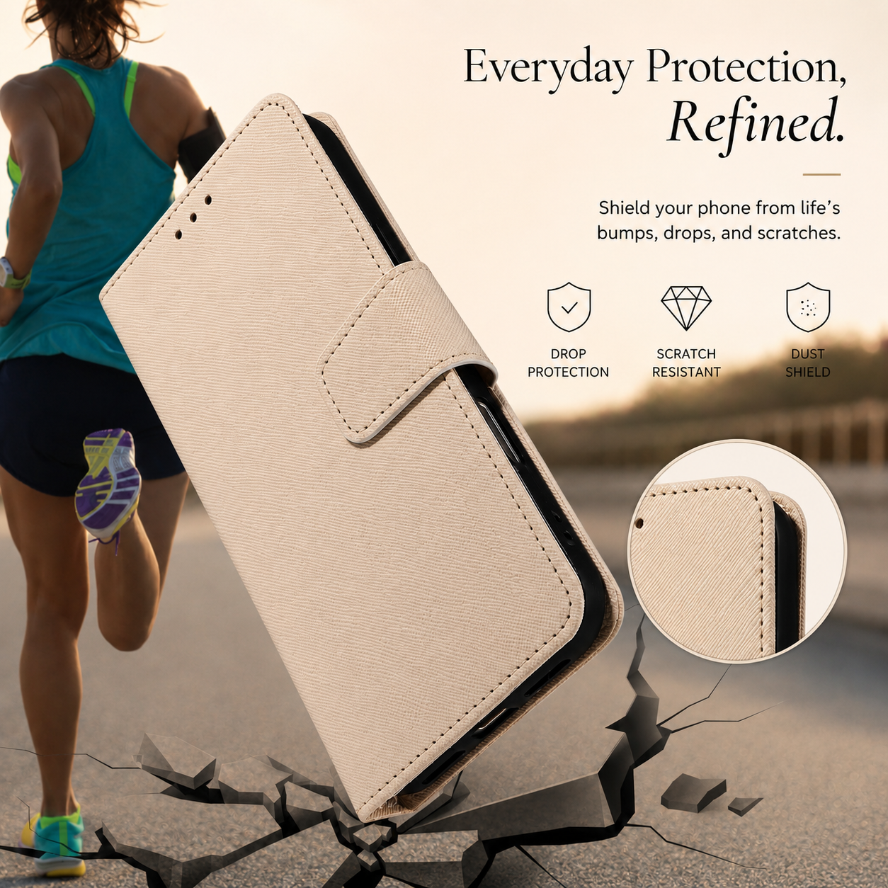 Premium iPhone Case PU Leather Magnetic Wallet Cover Shockproof Protective Fashion Full Coverage Case