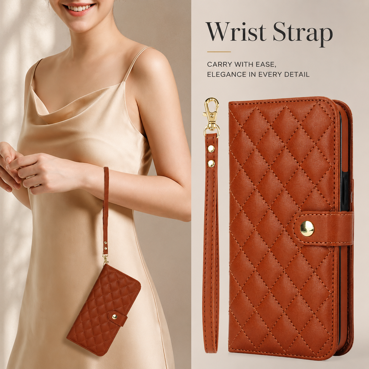 Premium iPhone Case RFID Blocking Wallet Crossbody Flip Cover PU Leather Card Holder Shockproof Full Protection