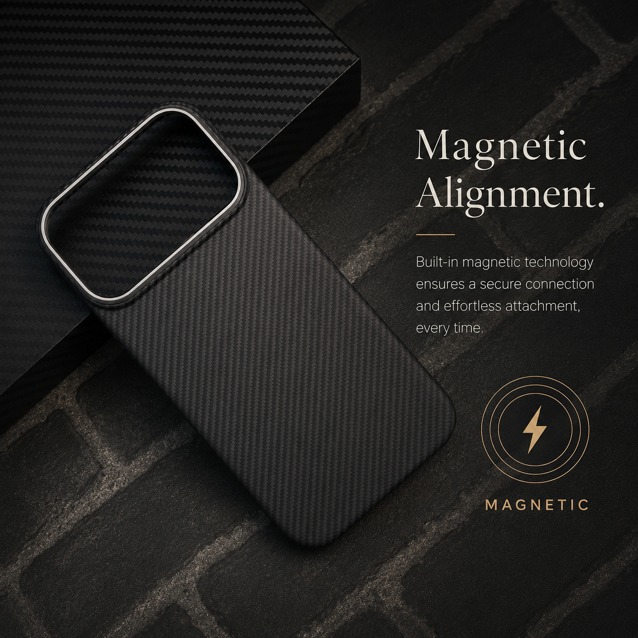 Premium iPhone Case Real Aramid Carbon Fiber Magnetic MagSafe Compatible Lightweight Shockproof Protective Cover