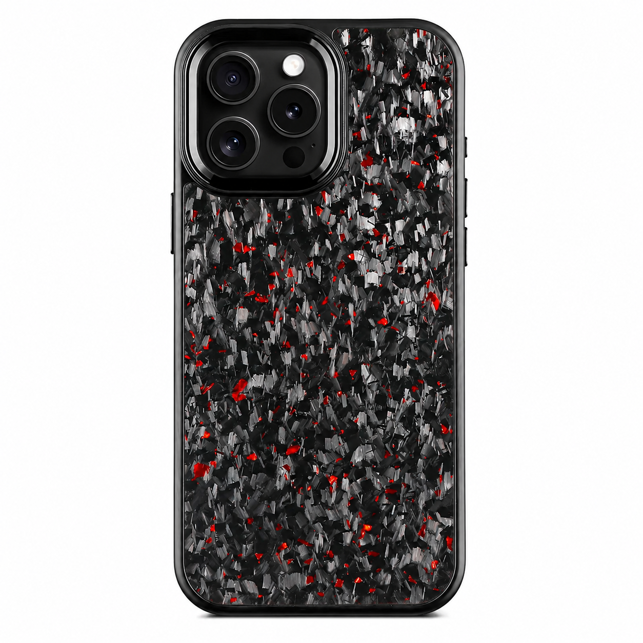 Premium iPhone Case Real Forged Carbon Fiber MagSafe Cover Metal Lens Protection Shockproof Dual Layer Lightweight Full Coverage Protective Case