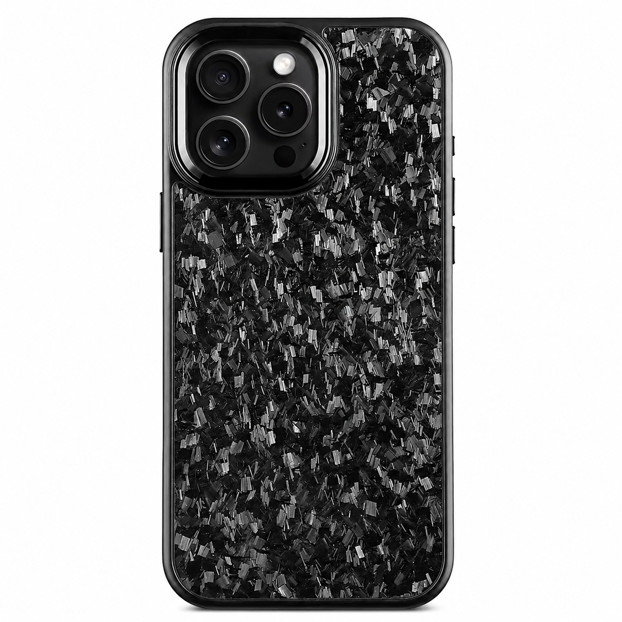 Premium iPhone Case Real Forged Carbon Fiber MagSafe Cover Metal Lens Protection Shockproof Dual Layer Lightweight Full Coverage Protective Case