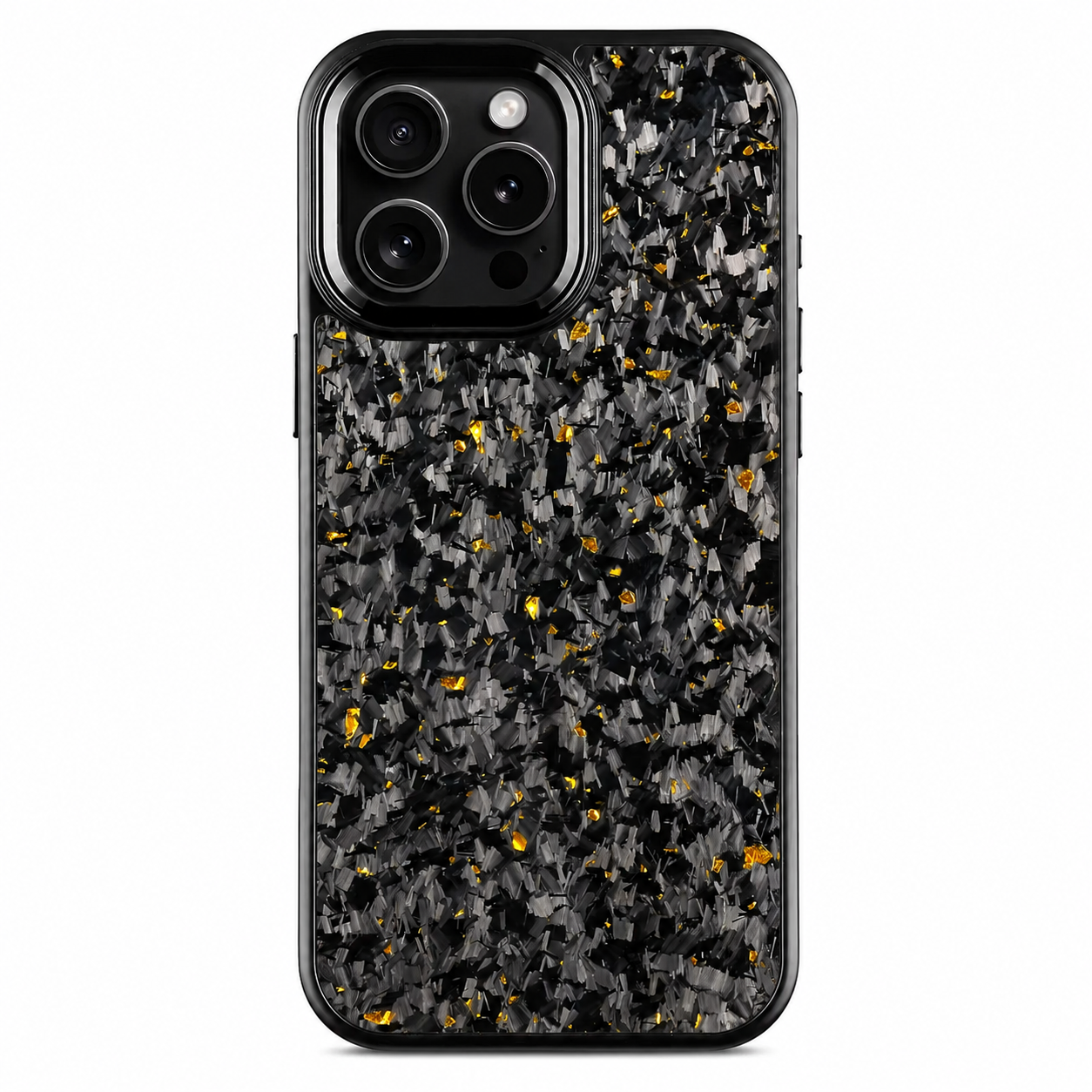 Premium iPhone Case Real Forged Carbon Fiber MagSafe Cover Metal Lens Protection Shockproof Dual Layer Lightweight Full Coverage Protective Case