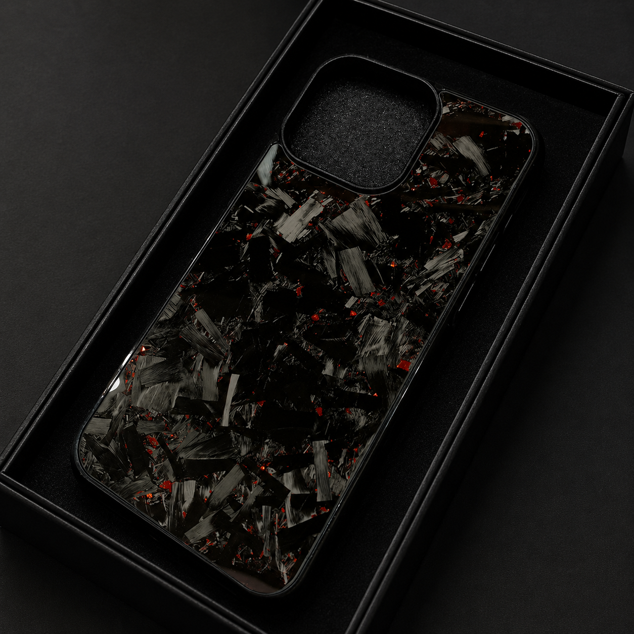 Premium iPhone Case Real Glossy Forged Carbon Fiber MagSafe Cover Textured TPU Hybrid Shockproof Lightweight Full Coverage Protective Case