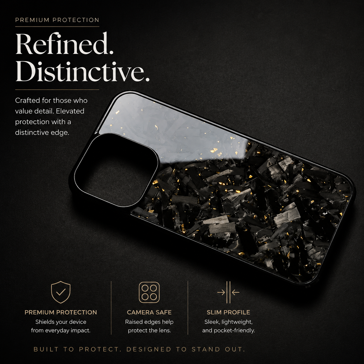 Premium iPhone Case Real Glossy Forged Carbon Fiber MagSafe Cover Textured TPU Hybrid Shockproof Lightweight Full Coverage Protective Case
