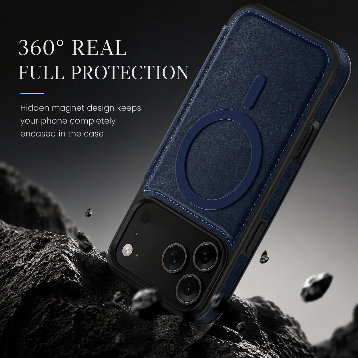 Premium iPhone Case Retro Flip Leather Wallet Cover Magnetic Charging Card Holder Shockproof Protective Full Coverage