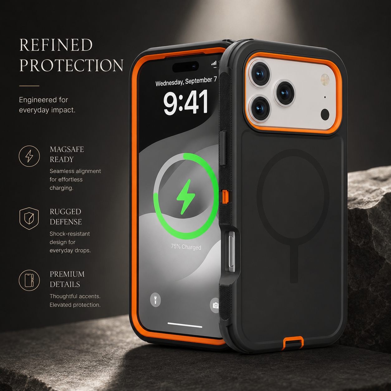 Premium iPhone Case Rugged Defender Protective Cover Shockproof Armor Dual Layer Belt Clip Full Port Protection