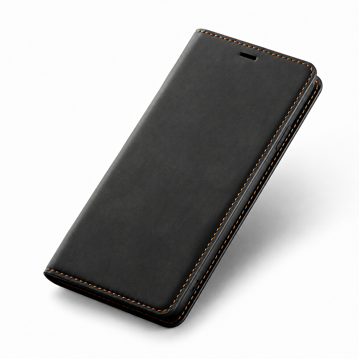 Premium iPhone Case Suede Leather Wallet Flip Cover Card Holder Magnetic Closure Full Body Protection