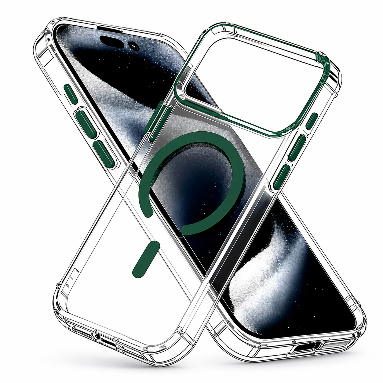 Premium iPhone Case Ultra Slim Magnetic Cover MagSafe Compatible Shockproof Protective PC TPU Wireless Charging Case