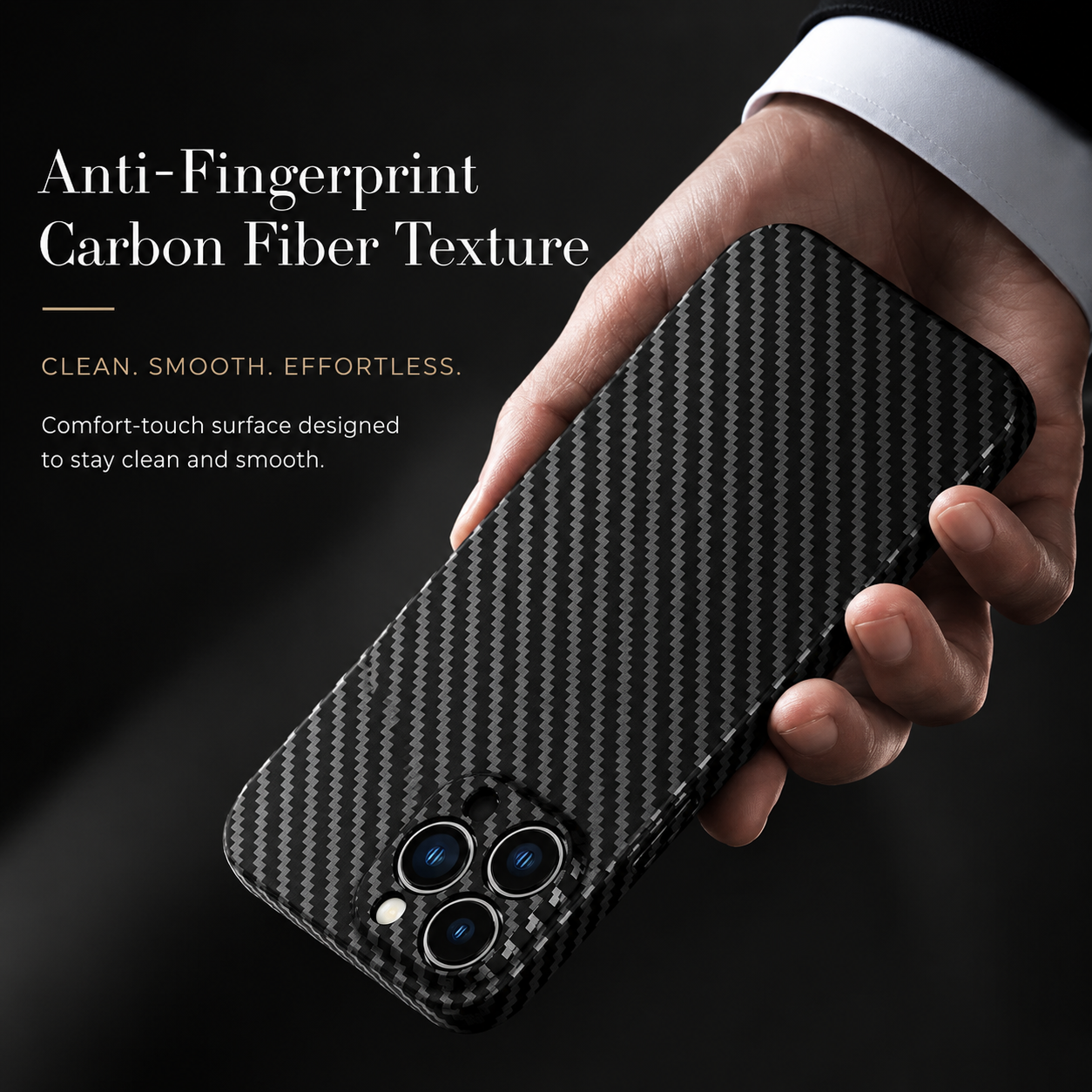 Premium iPhone Case Ultra Thin Carbon Fiber Matte Cover 0.2mm Lightweight Scratch Resistant Design