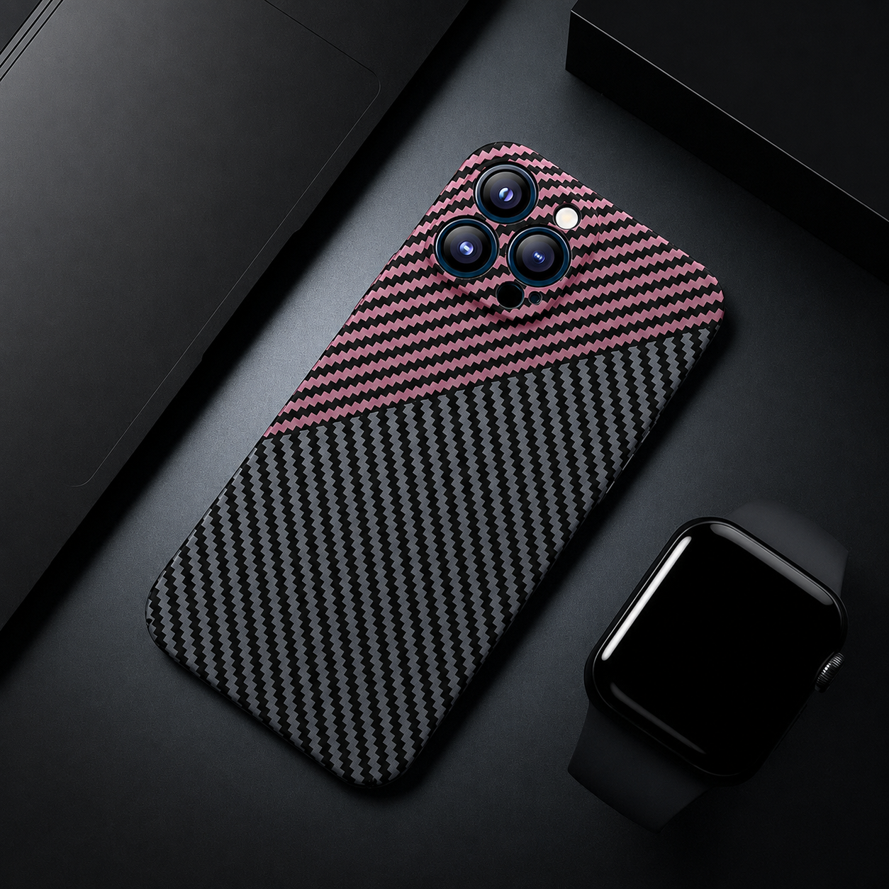 Premium iPhone Case Ultra Thin Carbon Fiber Matte Cover 0.2mm Lightweight Scratch Resistant Design