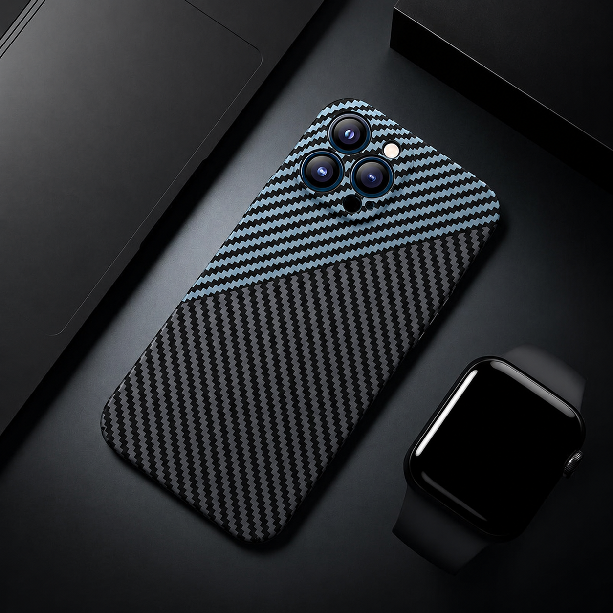 Premium iPhone Case Ultra Thin Carbon Fiber Matte Cover 0.2mm Lightweight Scratch Resistant Design